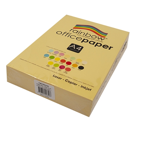 Rainbow Copy Paper A4 80gsm Lemon Yellow ream of 500sheets